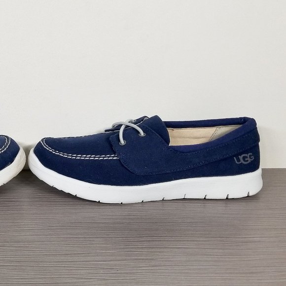 UGG Kids Boy's Anchor Slip on Boat Shoes, Navy Canvas, Little Kid Size 3 US / 33 - Picture 9 of 12